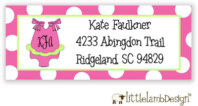 Little Lamb Design Address Labels - Swimsuit Little Lamb Design Address Labels - Swimsuit