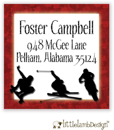 Little Lamb Design Address Labels - Sports Silhouette
