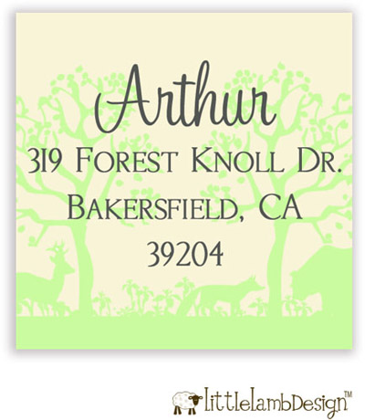 Little Lamb Design Address Labels - Forest Scene