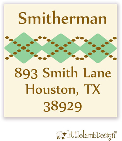 Little Lamb Design Address Labels - Argyle