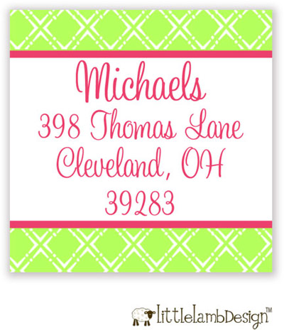 Little Lamb Design Address Labels - Green Diamond Little Lamb Design Address Labels - Green Diamond