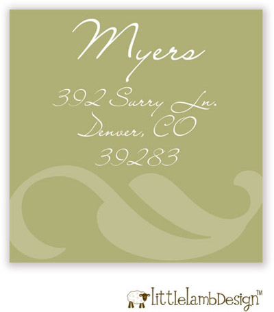 Little Lamb Design Address Labels - Green Leaf Little Lamb Design Address Labels - Green Leaf