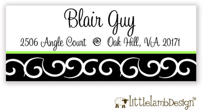 Little Lamb Design Address Labels - Swirls Little Lamb Design Address Labels - Swirls