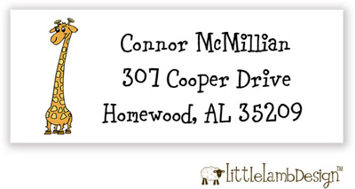 Little Lamb Design Address Labels - Giraffe