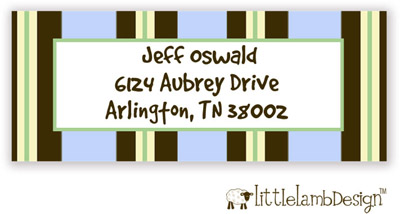 Little Lamb Design Address Labels - Striped Little Lamb Design Address Labels - Striped