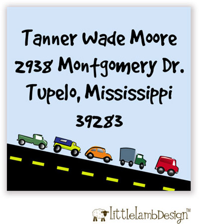 Little Lamb Design Address Labels - Trucks