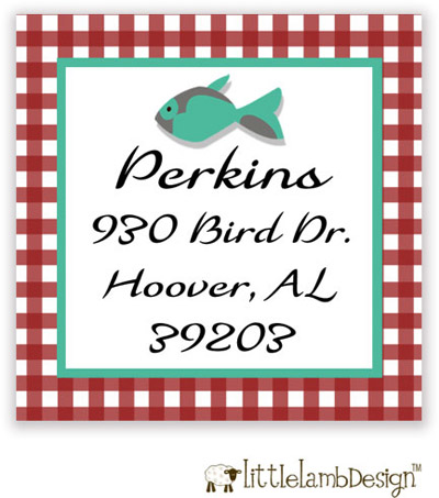 Little Lamb Design Address Labels - Fish