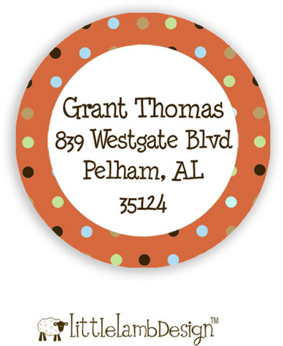 Little Lamb Design Address Labels - Dotted