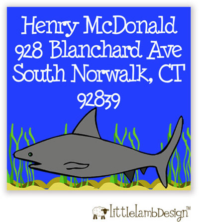 Little Lamb Design Address Labels - Shark