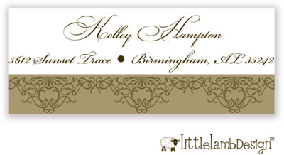Little Lamb Design Address Labels - Elegant Brown