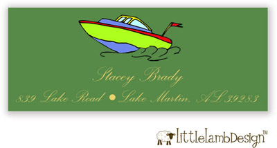 Little Lamb Design Address Labels - Speedboat Little Lamb Design Address Labels - Speedboat