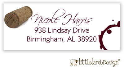 Little Lamb Design Address Labels - Wine Stain Little Lamb Design Address Labels - Wine Stain