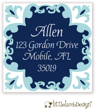 Little Lamb Design Address Labels - Elegant Navy