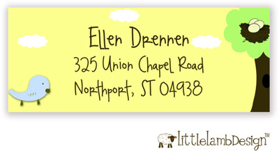 Little Lamb Design Address Labels - Bird Nest