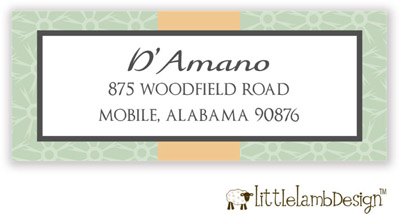 Little Lamb Design Address Labels - Elegant Green