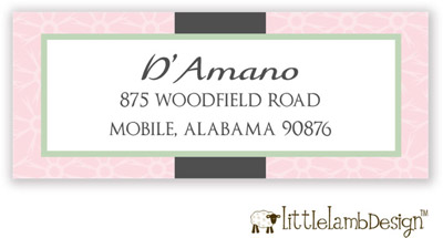 Little Lamb Design Address Labels - Elegant Pink