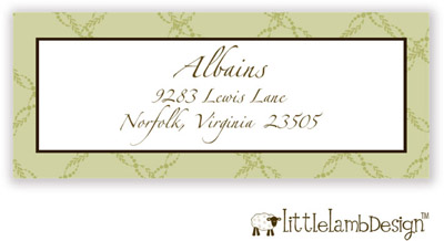 Little Lamb Design Address Labels - Elegant Beige Braid