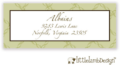 Little Lamb Design Address Labels - Elegant Beige Braid Little Lamb Design Address Labels - Elegant Beige Braid