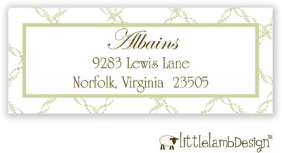 Little Lamb Design Address Labels - Elegant White Braid Little Lamb Design Address Labels - Elegant White Braid