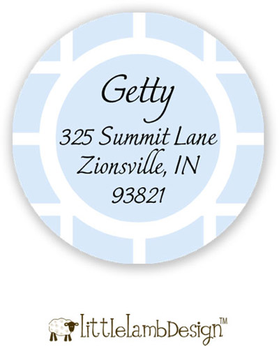Little Lamb Design Address Labels - Elegant Blue