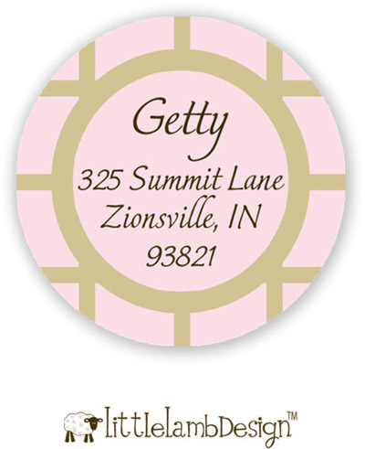 Little Lamb Design Address Labels - Elegant Pink