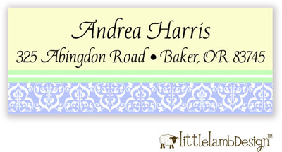 Little Lamb Design Address Labels - Elegant Floral Little Lamb Design Address Labels - Elegant Floral