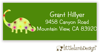 Little Lamb Design Address Labels - Dinosaur Little Lamb Design Address Labels - Dinosaur