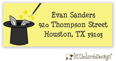 Little Lamb Design Address Labels - Magic Hat