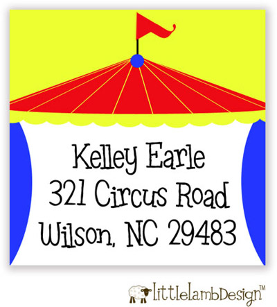 Little Lamb Design Address Labels - Big Top Circus