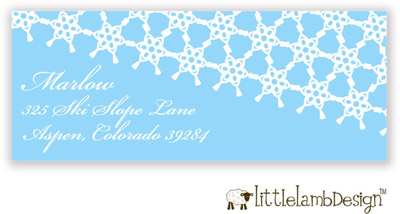 Little Lamb Design Address Labels - Elegant Blue