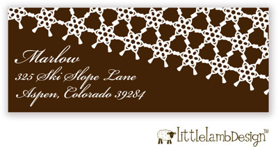 Little Lamb Design Address Labels - Elegant Brown