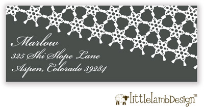 Little Lamb Design Address Labels - Elegant Gray