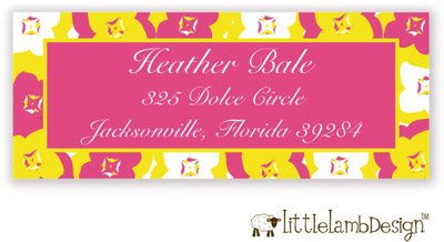 Little Lamb Design Address Labels - Pink Floral Little Lamb Design Address Labels - Pink Floral