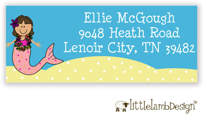 Little Lamb Design Address Labels - Mermaid Little Lamb Design Address Labels - Mermaid
