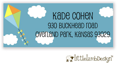 Little Lamb Design Address Labels - Flying Kite