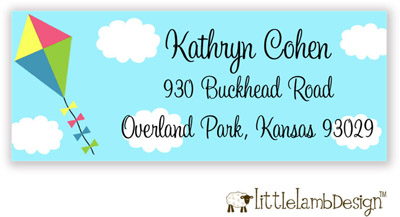 Little Lamb Design Address Labels - Flying Kite