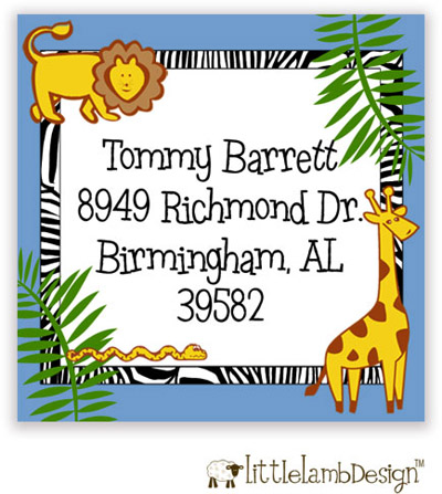 Little Lamb Design Address Labels - Jungle Animals Little Lamb Design Address Labels - Jungle Animals