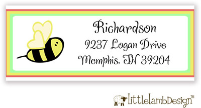 Little Lamb Design Address Labels - Bumble Bee Little Lamb Design Address Labels - Bumble Bee