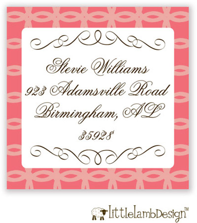 Little Lamb Design Address Labels - Pink Pattern Little Lamb Design Address Labels - Pink Pattern
