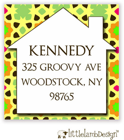 Little Lamb Design Address Labels - Colorful House Little Lamb Design Address Labels - Colorful House