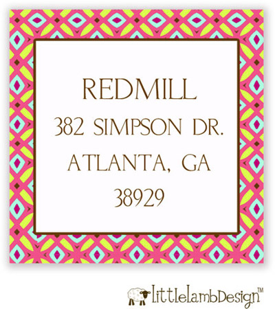 Little Lamb Design Address Labels - Fun Pattern