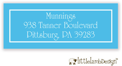 Little Lamb Design Address Labels - Elegant Aqua Little Lamb Design Address Labels - Elegant Aqua