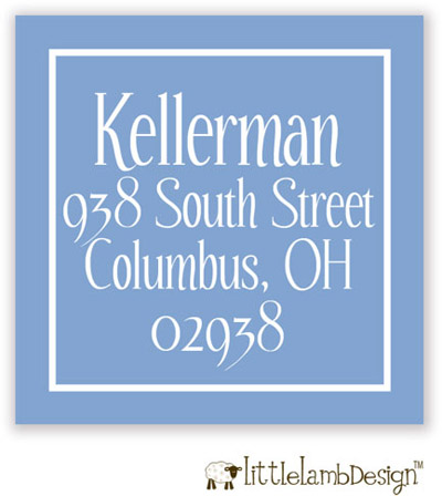 Little Lamb Design Address Labels - Elegant Blue