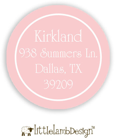 Little Lamb Design Address Labels - Elegant Pink