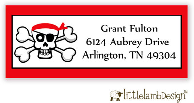 Little Lamb Design Address Labels - Skull and Crossbones Little Lamb Design Address Labels - Skull and Crossbones