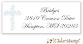 Little Lamb Design Address Labels - Blue Cross