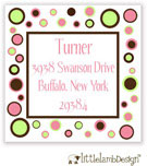 Little Lamb Design Address Labels - Colorful Dots