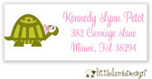 Little Lamb Design Address Labels - Cute Turtle