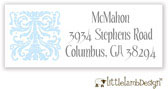 Little Lamb Design Address Labels - Elegant Blue