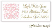 Little Lamb Design Address Labels - Elegant Pink